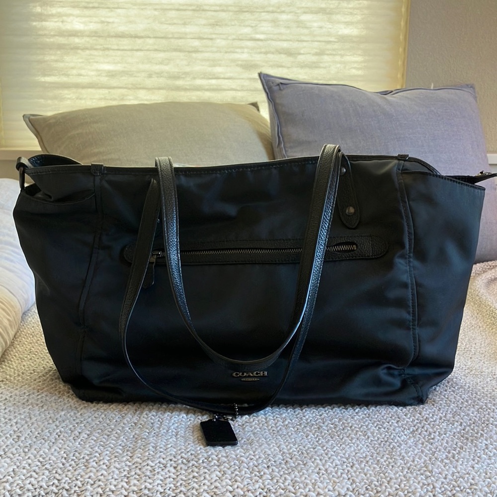 Coach baby diaper bag, black, excellent condition (EUC)